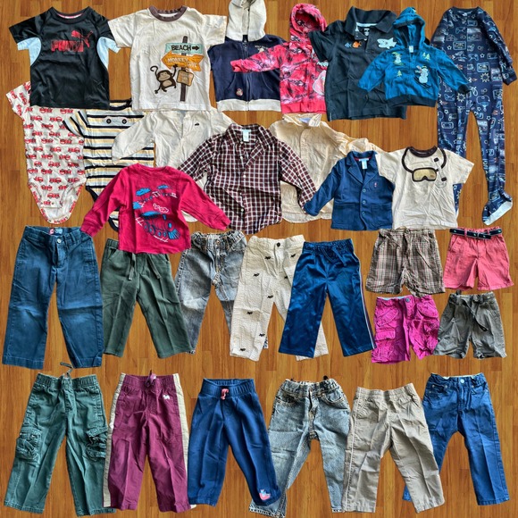 Bundle Other - 47 Lot toddler 2T Shirt Pants Hoodies Jamboree Carter’s Jaine & Jack and more!